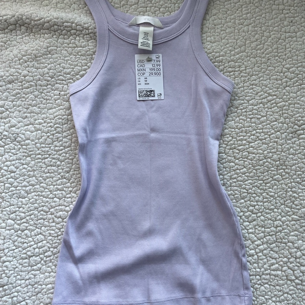 H&M| Lavender Ribbed Tank Top